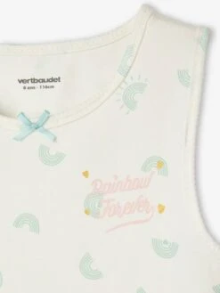 Lot De 2 Débardeurs Imprimés Fille Rose Pâle - Vertbaudet -Petite Modeuse lot de 2 debardeurs imprimes fille 5