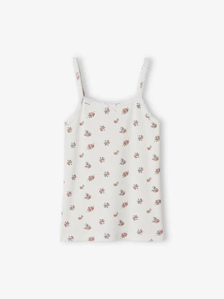 Lot De 2 Débardeurs Imprimés Fille En Maille Côtelée écru - Vertbaudet 2 Lot De 2 Débardeurs Imprimés Fille En Maille Côtelée écru - Vertbaudet – Image 2