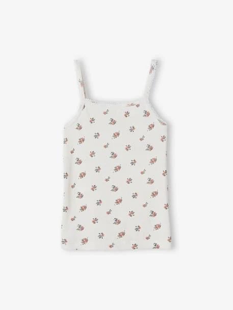 Lot De 2 Débardeurs Imprimés Fille En Maille Côtelée écru - Vertbaudet 4 Lot De 2 Débardeurs Imprimés Fille En Maille Côtelée écru - Vertbaudet – Image 4