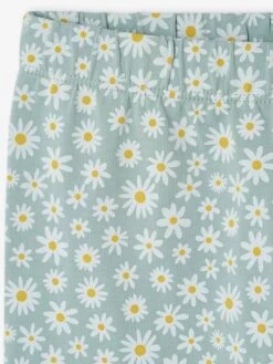 Lot De 2 Legging Corsaires Fille Rayé + Imprimé Bleu Grisé - Vertbaudet -Petite Modeuse lot de 2 legging corsaires fille raye imprime 4