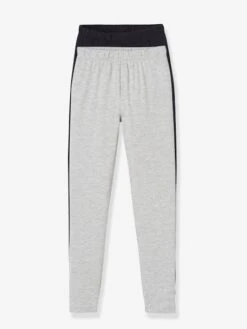 Lot De 2 Leggings Basics Unis Fille Gris Chiné+noir - Vertbaudet -Petite Modeuse lot de 2 leggings basics unis fille 2