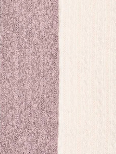 Lot De 2 Paires De Collants En Maille Torsadée Fille Lot Parme - Vertbaudet 2 Lot De 2 Paires De Collants En Maille Torsadée Fille Lot Parme - Vertbaudet – Image 2