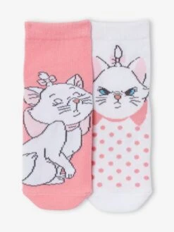 Lot De 2 Paires De Mi-chaussettes Disney® Marie Les Aristochats Blanc Et Rose - Disney