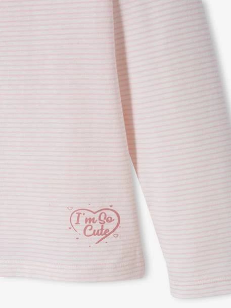 Lot De 2 T-shirts Coeurs Manches Longues Fille Lot Ivoire - Vertbaudet 6 Lot De 2 T-shirts Coeurs Manches Longues Fille Lot Ivoire - Vertbaudet – Image 6