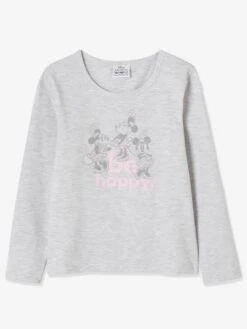Lot De 2 T-shirts Fille Disney® Minnie Blanc Clair Uni Avec Decor - Minnie -Petite Modeuse lot de 2 t shirts fille disney minnie 2
