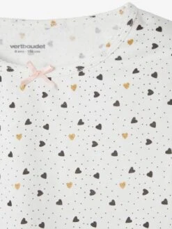 Lot De 2 Tee-shirts Fille Manches Courtes "chat" Ivoire Imprimé - Vertbaudet -Petite Modeuse lot de 2 tee shirts fille manches courtes chat 5