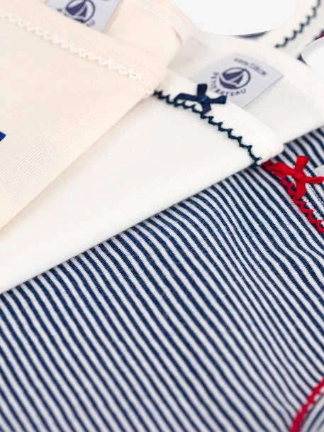 Lot De 3 Chemises à Bretelles Coeur Petite Fille - PETIT BATEAU Blanc - Petit Bateau 3 Lot De 3 Chemises à Bretelles Coeur Petite Fille - PETIT BATEAU Blanc - Petit Bateau – Image 3