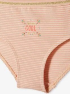 Lot De 3 Culottes à Fleurs Fille Lot Rose Et Beige - Vertbaudet -Petite Modeuse lot de 3 culottes a fleurs fille 5