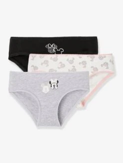 Lot De 3 Culottes Disney Minnie® Gris/blanc Aop - Minnie
