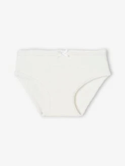 Lot De 3 Culottes Fille En Maille Côtelée écru - Vertbaudet -Petite Modeuse lot de 3 culottes fille en maille cotelee 3