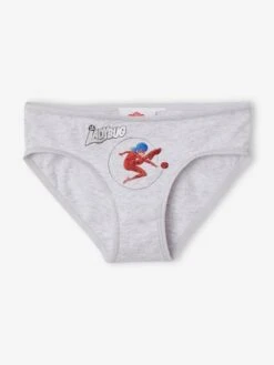 Lot De 3 Culottes Fille Miraculous® Rouge / Gris Chiné / Rose - Miraculous -Petite Modeuse lot de 3 culottes fille miraculous 2