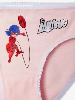 Lot De 3 Culottes Fille Miraculous® Rouge / Gris Chiné / Rose - Miraculous -Petite Modeuse lot de 3 culottes fille miraculous 5