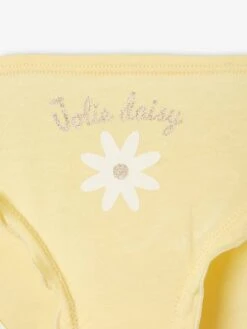 Lot De 3 Culottes Fille Volantées "marguerite" Jaune D'or - Vertbaudet -Petite Modeuse lot de 3 culottes fille volantees marguerite 5