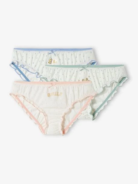 Lot De 3 Culottes Volantées Fille Lot Ivoire - Vertbaudet 1 Lot De 3 Culottes Volantées Fille Lot Ivoire - Vertbaudet
