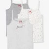 Lot De 3 Débardeurs Fille BASICS Lot Ivoire - Vertbaudet