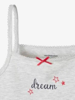 Lot De 3 Débardeurs Fille BASICS Lot Ivoire - Vertbaudet -Petite Modeuse lot de 3 debardeurs fille basics 5