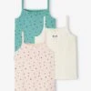 Lot De 3 Débardeurs Imprimés Fille Lot Rose - Vertbaudet