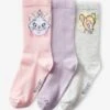 Lot De 3 Paires De Chaussettes Disney® Violet, Rose Et Gris Chiné - Disney