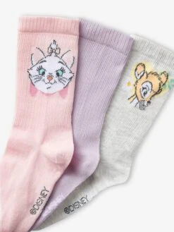 Lot De 3 Paires De Chaussettes Disney® Violet, Rose Et Gris Chiné - Disney -Petite Modeuse lot de 3 paires de chaussettes disney 2