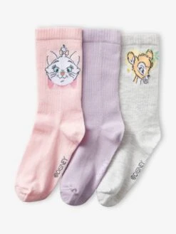 Lot De 3 Paires De Chaussettes Disney® Violet, Rose Et Gris Chiné - Disney