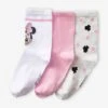 Lot De 3 Paires De Chaussettes Disney® Minnie Rose, Blanc, Gris Chiné - Minnie
