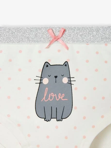 Lot De 3 Shorties Fille Chats Gris Chiné - Vertbaudet 6 Lot De 3 Shorties Fille Chats Gris Chiné - Vertbaudet – Image 6