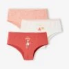 Lot De 3 Shorties Fleurs Et Lama Fille Lot Rose - Vertbaudet
