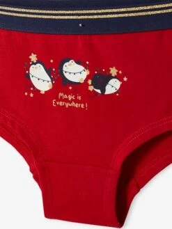 Lot De 3 Shorties Noël Fille Rouge - Vertbaudet -Petite Modeuse lot de 3 shorties noel fille 3