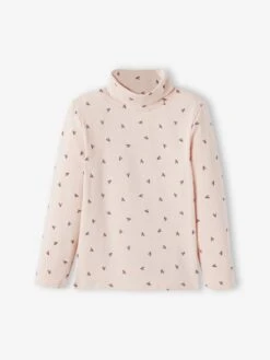 Lot De 3 T-shirts Col Roulé Basics Fille Lot Rose Poudré - Vertbaudet -Petite Modeuse lot de 3 t shirts col roule basics fille 3