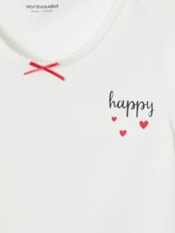 Lot De 3 T-shirts Manches Courtes Fille Dream BASICS Lot Ivoire - Vertbaudet -Petite Modeuse lot de 3 t shirts manches courtes fille dream basics 5