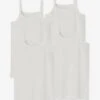 Lot De 4 Débardeurs Fille BASICS Blanc - Vertbaudet