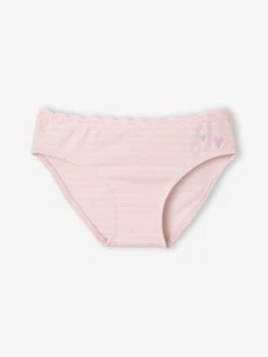 Lot De 5 Culottes "coeurs" Fille Lilas - Vertbaudet -Petite Modeuse lot de 5 culottes coeurs fille 3