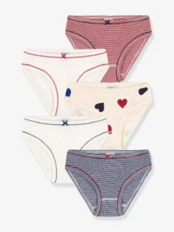 Lot De 5 Culottes En Coton Bio PETIT BATEAU Blanc - Petit Bateau