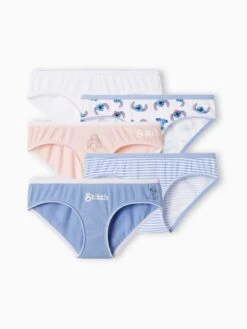Lot De 5 Culottes Fille Disney® Stitch Bleu Ciel - 321