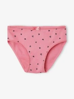 Lot De 5 Culottes Fille En Maille Côtelée Lot Rose - Vertbaudet -Petite Modeuse lot de 5 culottes fille en maille cotelee 3