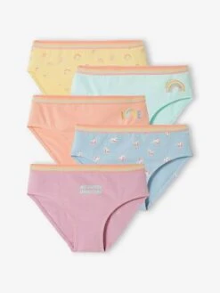 Lot De 5 Culottes Licorne Fille Lot Multicolor - Vertbaudet
