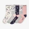 Lot De 5 Paires De Chaussettes Panda Fille Lot Mauve - Vertbaudet