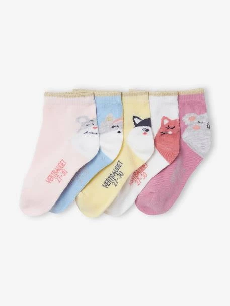 Lot De 5 Paires De Mi-chaussettes Animaux Lot Rose Clair - Vertbaudet 1 Lot De 5 Paires De Mi-chaussettes Animaux Lot Rose Clair - Vertbaudet