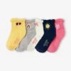 Lot De 5 Paires De Mi-chaussettes Brodées Lot Jaune Clair - Vertbaudet
