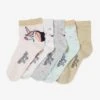 Lot De 5 Paires De Mi-chaussettes "Licorne" Fille Lot Rose Pale - Vertbaudet