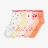 Lot De 5 Paires De Mi-chaussettes "Tutti Frutti" Fille Blush - Vertbaudet