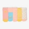 Lot De 5 Paires De Soquettes Fille Jaune - Vertbaudet