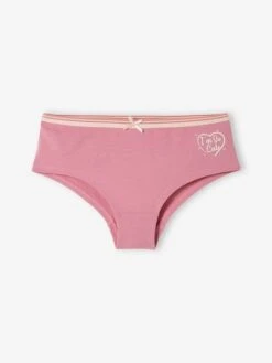 Lot De 5 Shorties Coeurs Fille Lot Rose Et Blanc - Vertbaudet -Petite Modeuse lot de 5 shorties coeurs fille 2