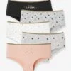 Lot De 5 Shorties Fille Lot Gris Clair Chiné - Vertbaudet