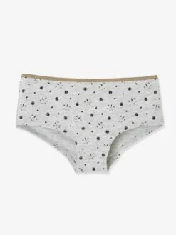 Lot De 5 Shorties Fille Lot Gris Clair Chiné - Vertbaudet -Petite Modeuse lot de 5 shorties fille 4