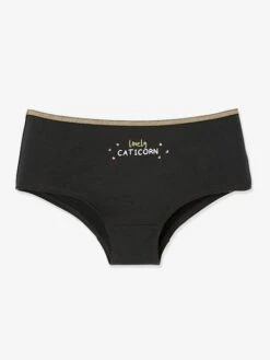 Lot De 5 Shorties Fille Lot Gris Clair Chiné - Vertbaudet -Petite Modeuse lot de 5 shorties fille 5