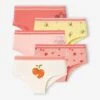 Lot De 5 Shorties Fruits Fille Pêche - Vertbaudet
