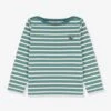 Marinière Coton PETIT BATEAU Rayé Vert - Petit Bateau