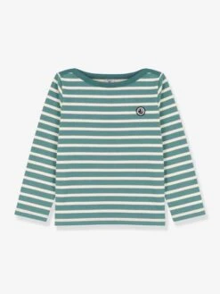 Marinière Coton PETIT BATEAU Rayé Vert - Petit Bateau