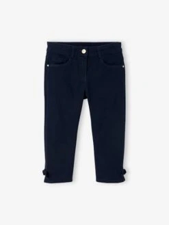 Pantacourt à Noeuds Fille Pêche - Vertbaudet